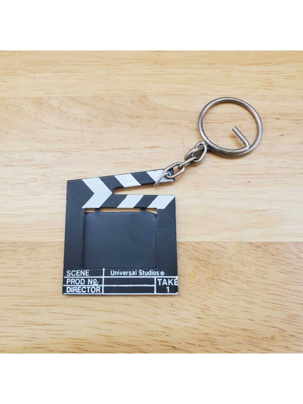 Mini Clapperboard Picture Frame Keychain Universal Studios CA VTG 1980s Souvenir